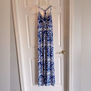 INC Blue and White Maxi Dress. Size Medium.